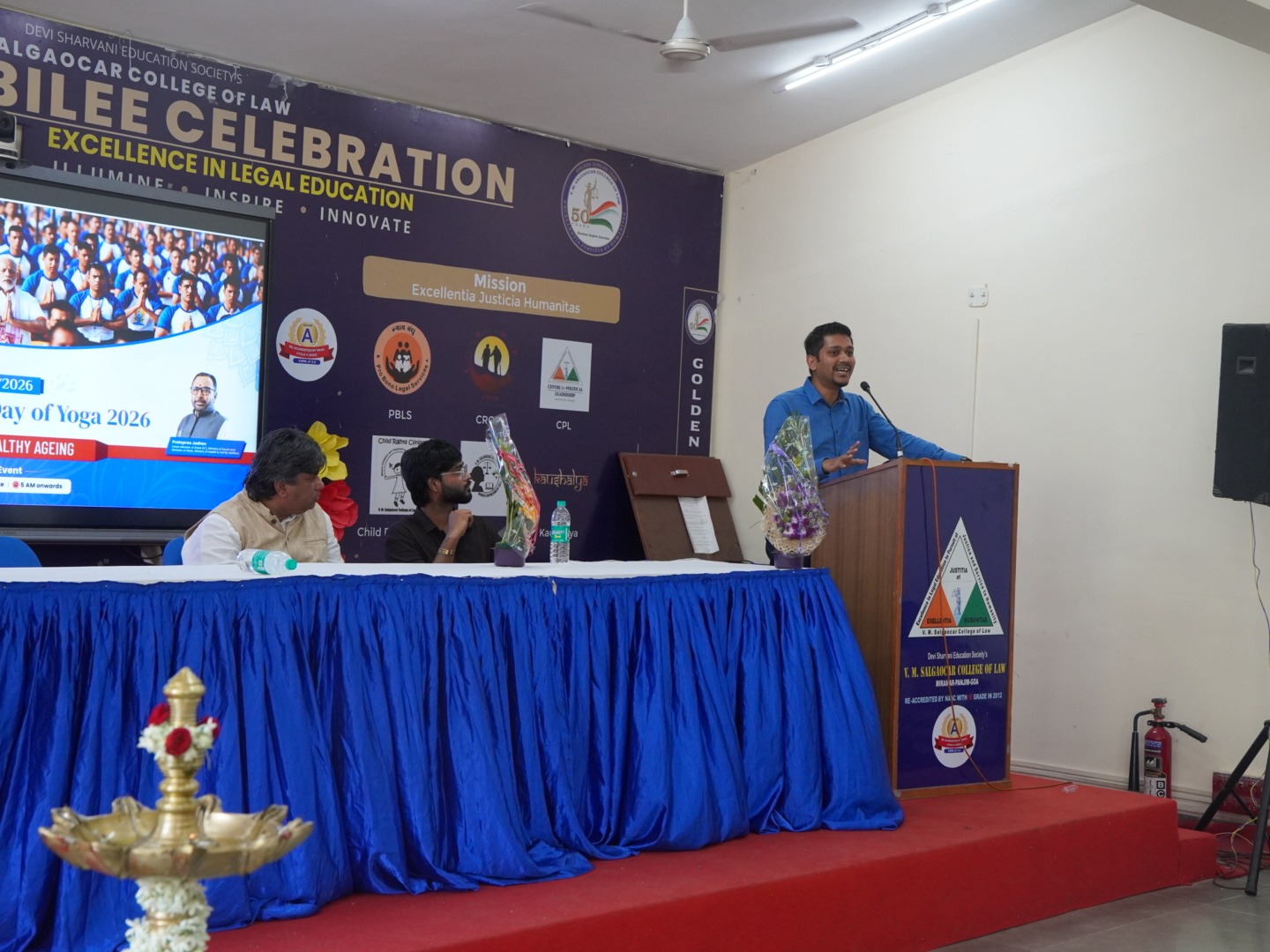 Rohir Naik Attended The International Yoga Day Celebrations at V. M. Salgaocar College of Law