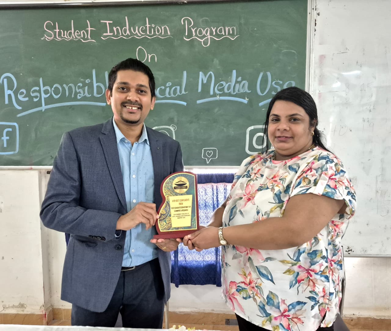 Rohir Naik Delivered Student Induction Session on Responsible Social Media Use at Government College, Quepem